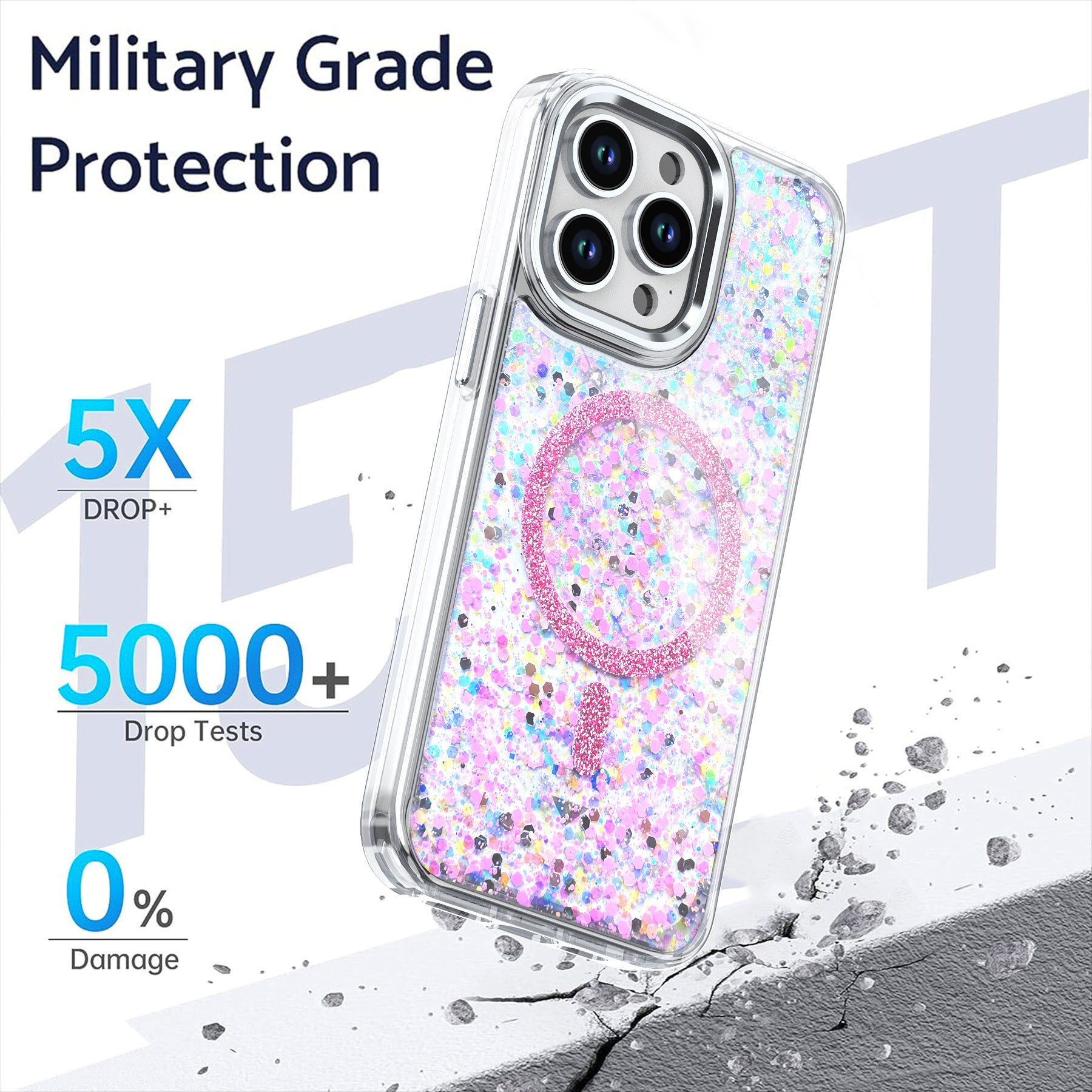 All That Glitter | MagSafe Phone Case Grip Strap With Removable Corners