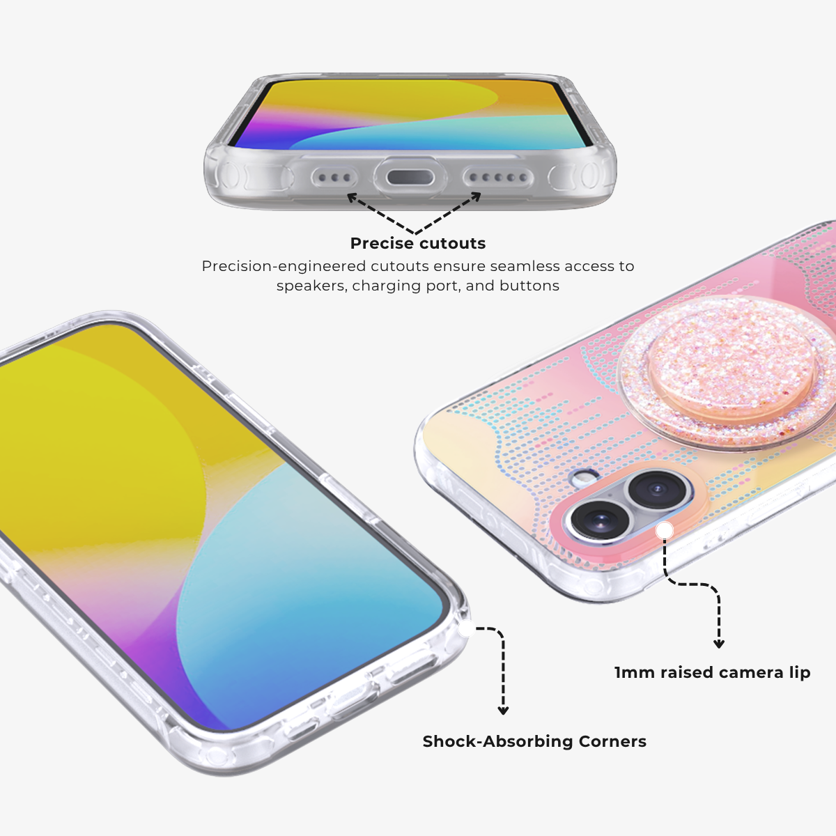 Stardust Cascade MagSafe Phone Case Grip Set