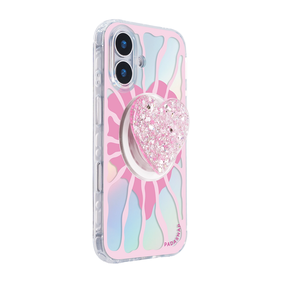 Radiant Hearts | Pink MagSafe Phone Case Grip Set