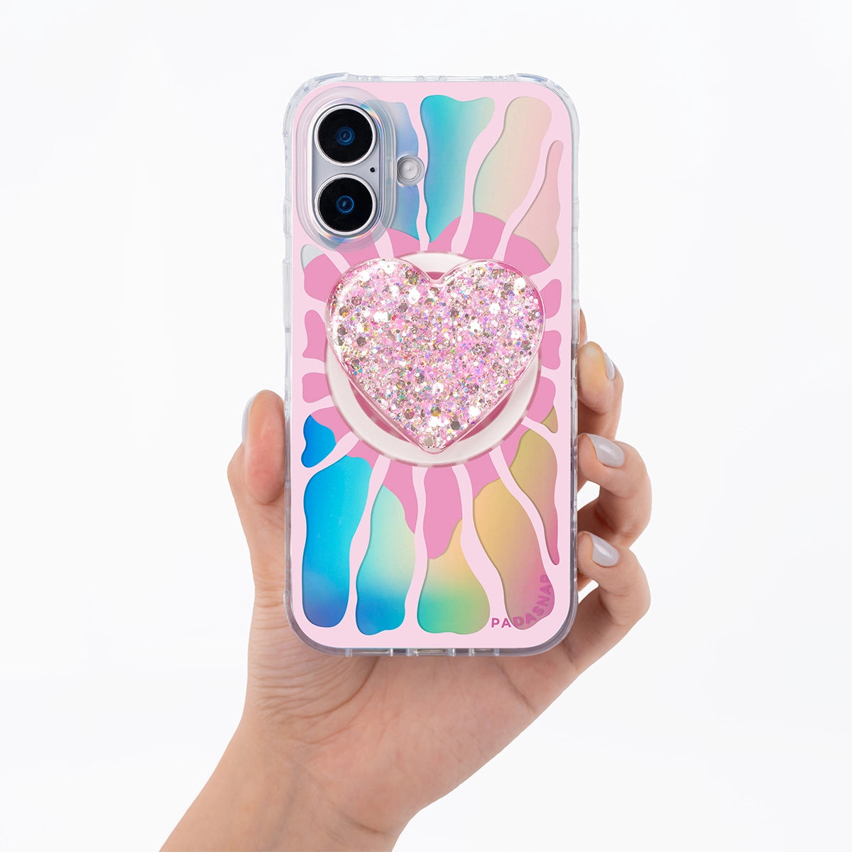 Radiant Hearts | Blue MagSafe Phone Case Grip Set