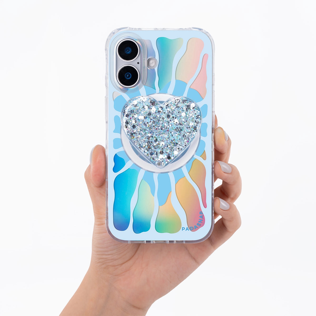 Radiant Hearts | Blue MagSafe Phone Case Grip Set
