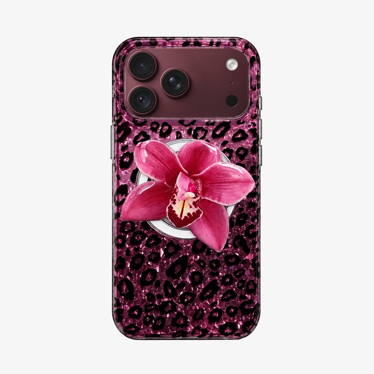 Glitter Leopard MagSafe Phone Case Grip Set