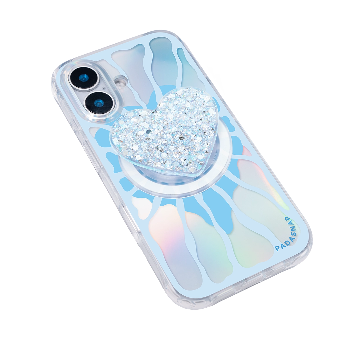Radiant Hearts | Blue MagSafe Phone Case Grip Set