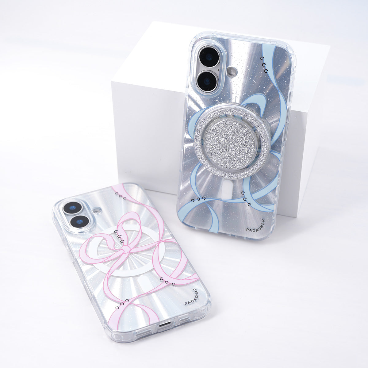 Starry Ribbons | Blue Quicksand MagSafe Phone Case Grip Set