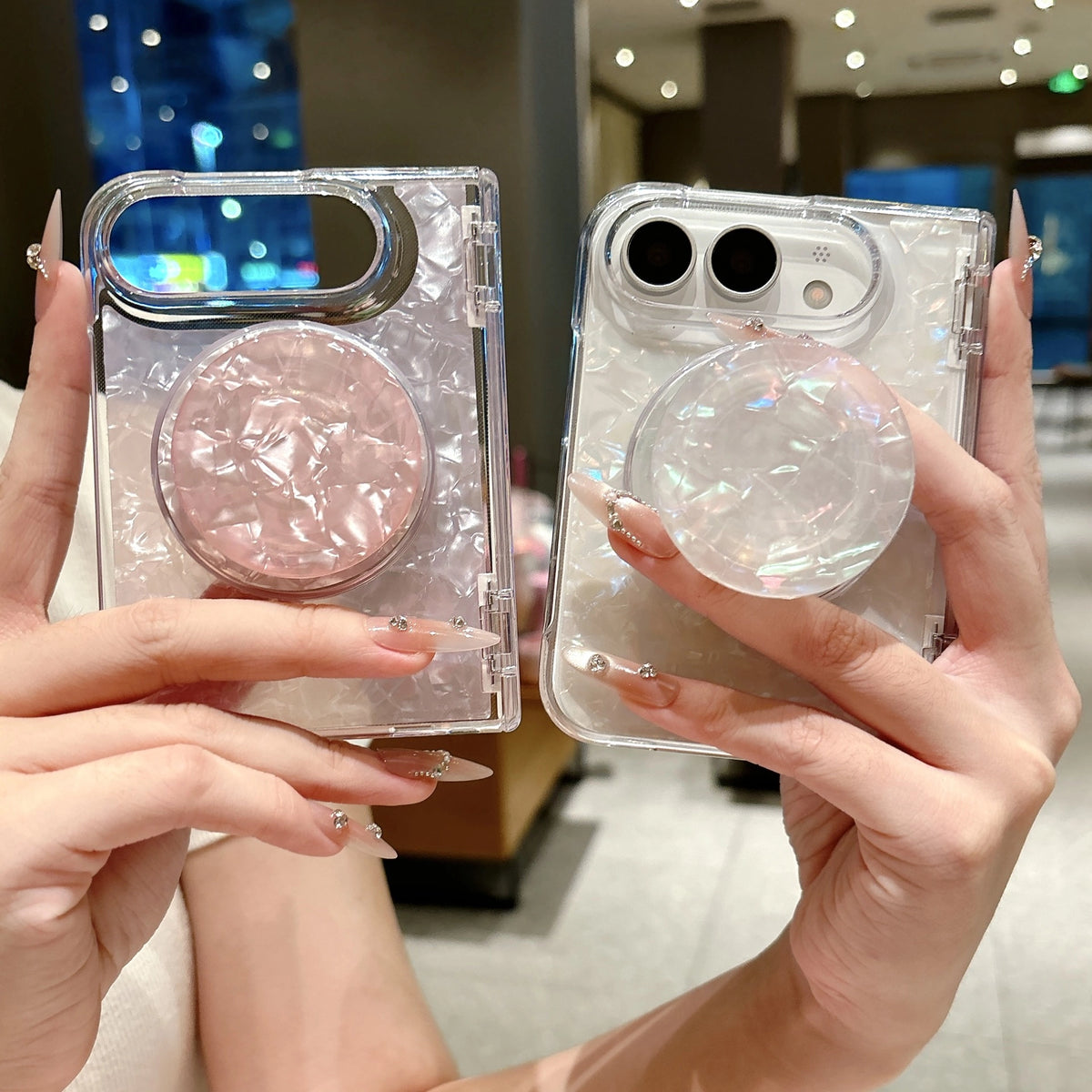 Opal Crush MagSafe Phone Case Grip Set-Pink