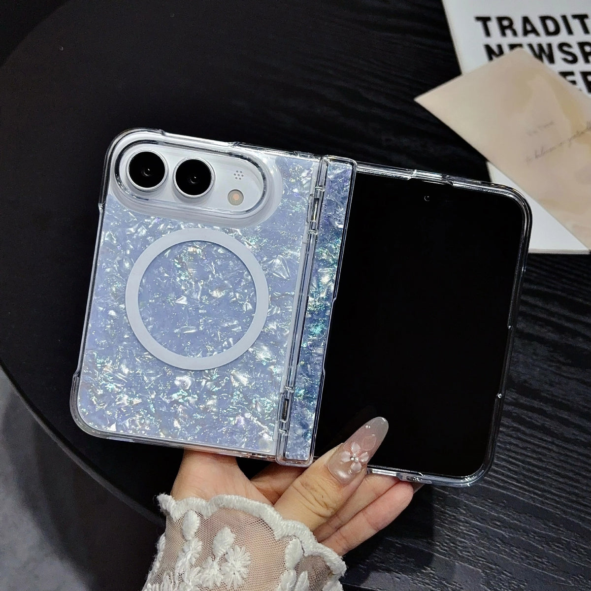 Opal Crush MagSafe Phone Case-Pink