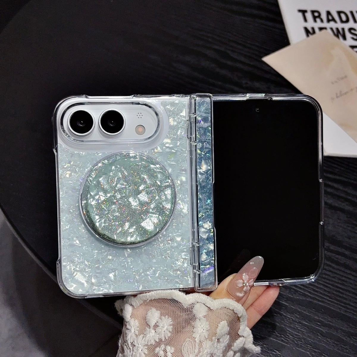 Opal Crush MagSafe Phone Case Grip Set-Pink