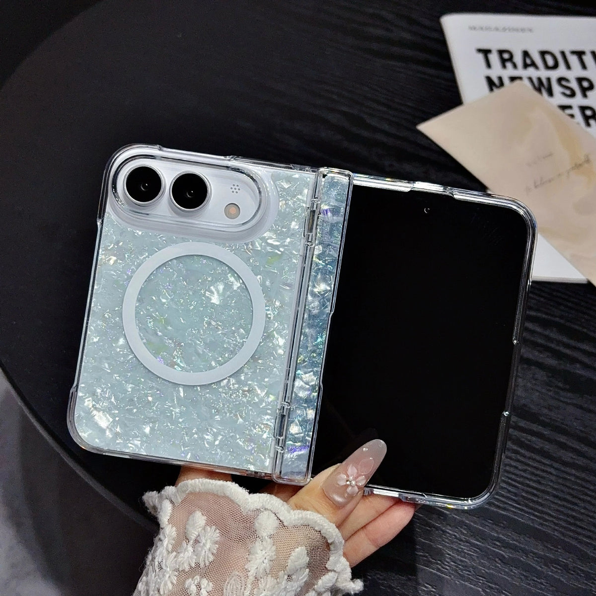Opal Crush MagSafe Phone Case-Pink