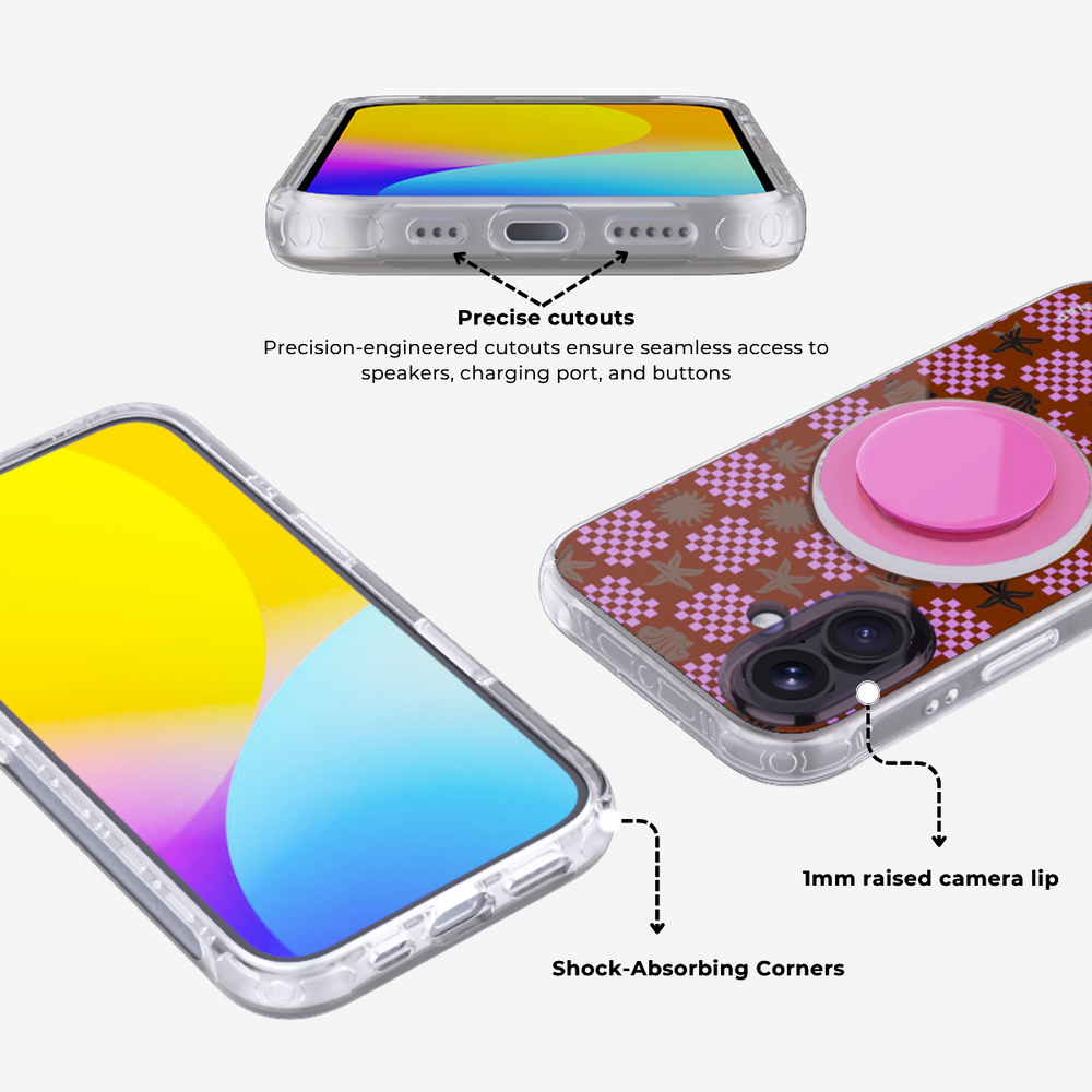 MochaTide | Green MagSafe Phone Case Grip Set