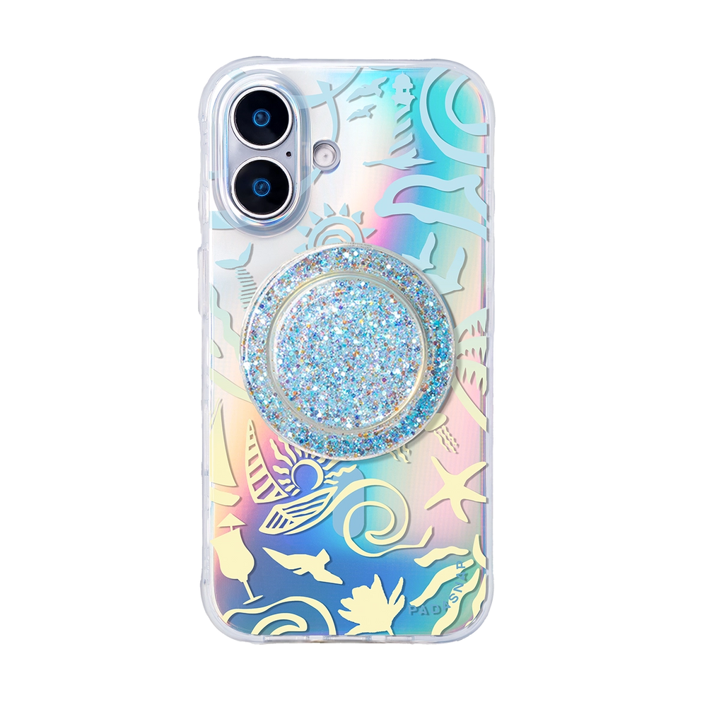 Tropic Holiday | Blue MagSafe Phone Case Grip Set