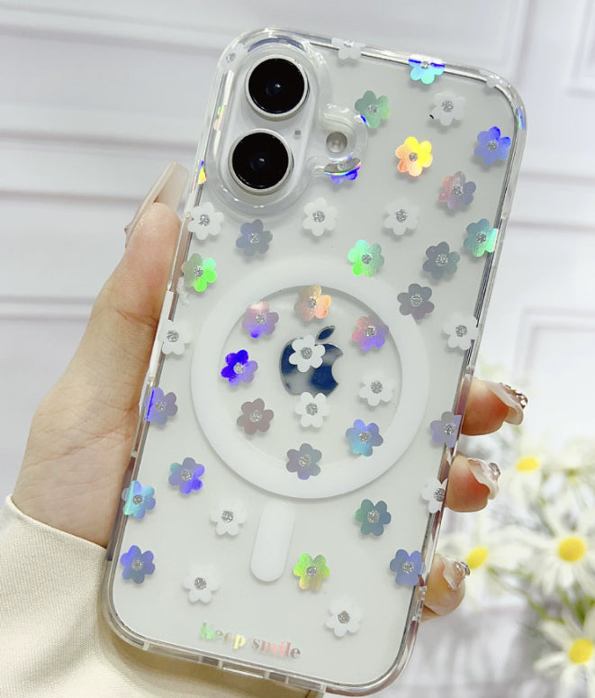 Laser Bloom | Flower MagSafe Phone Case Grip Set
