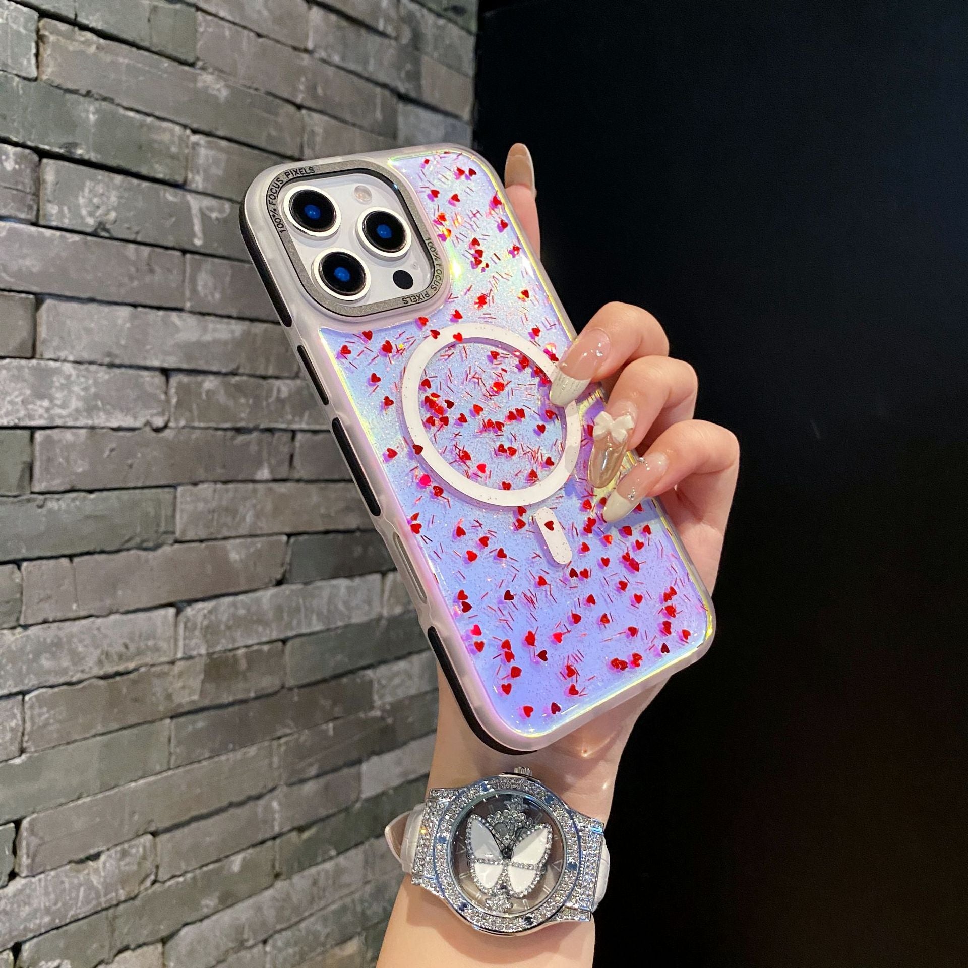 Laser Heart | MagSafe Phone Case Grip Set