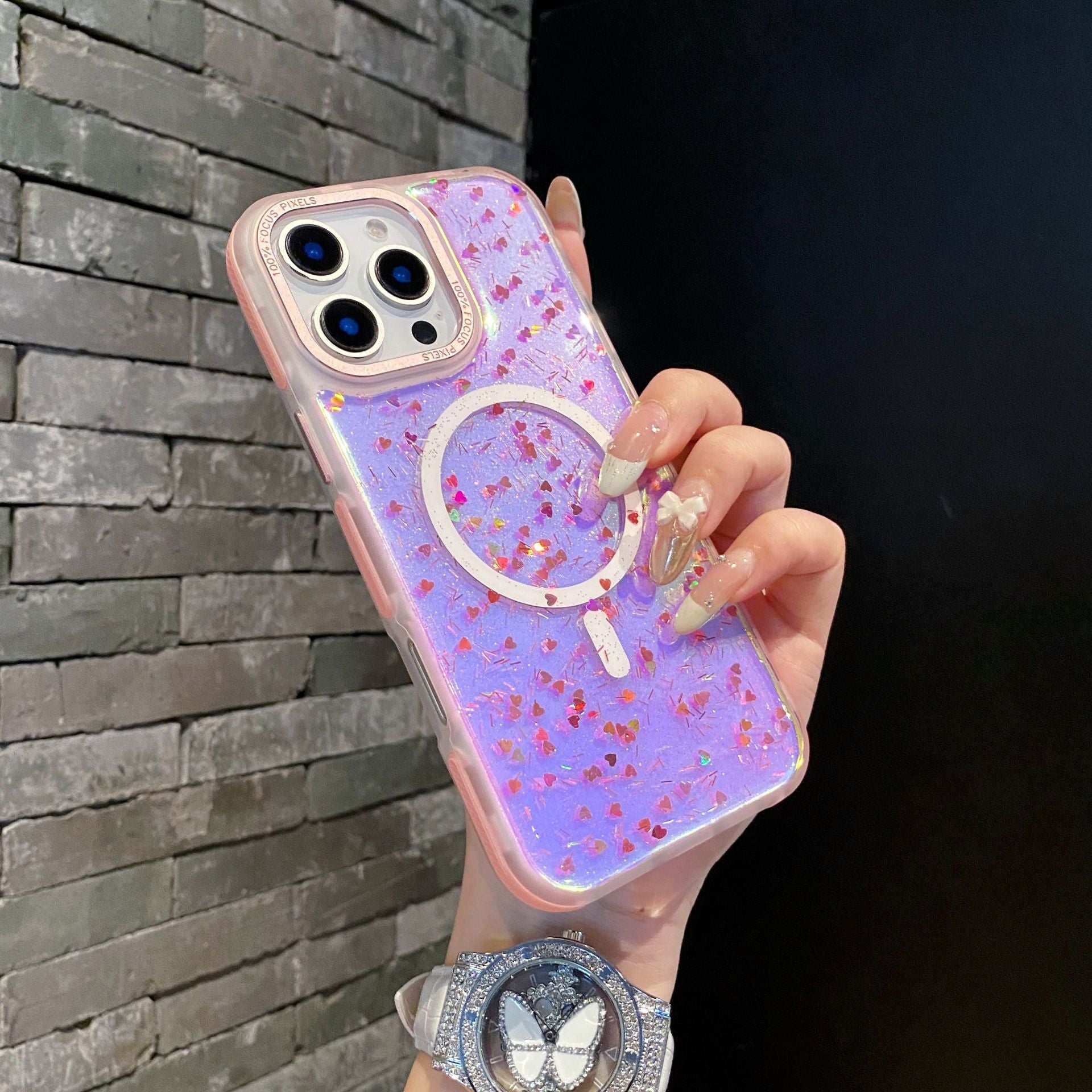 Laser Heart | MagSafe Phone Case Grip Set