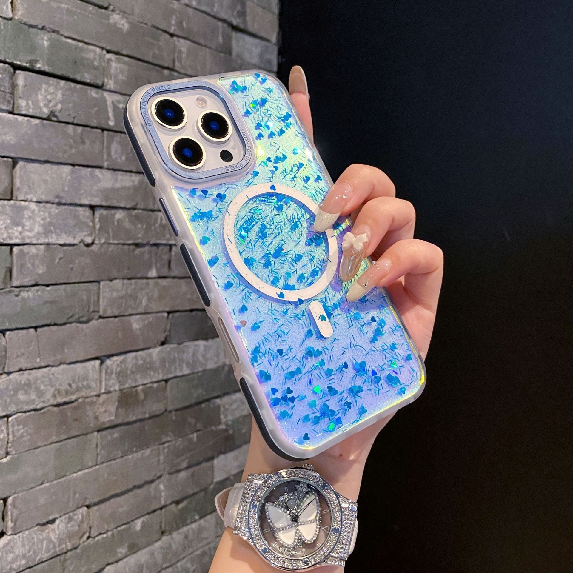 Laser Heart | MagSafe Phone Case Grip Set