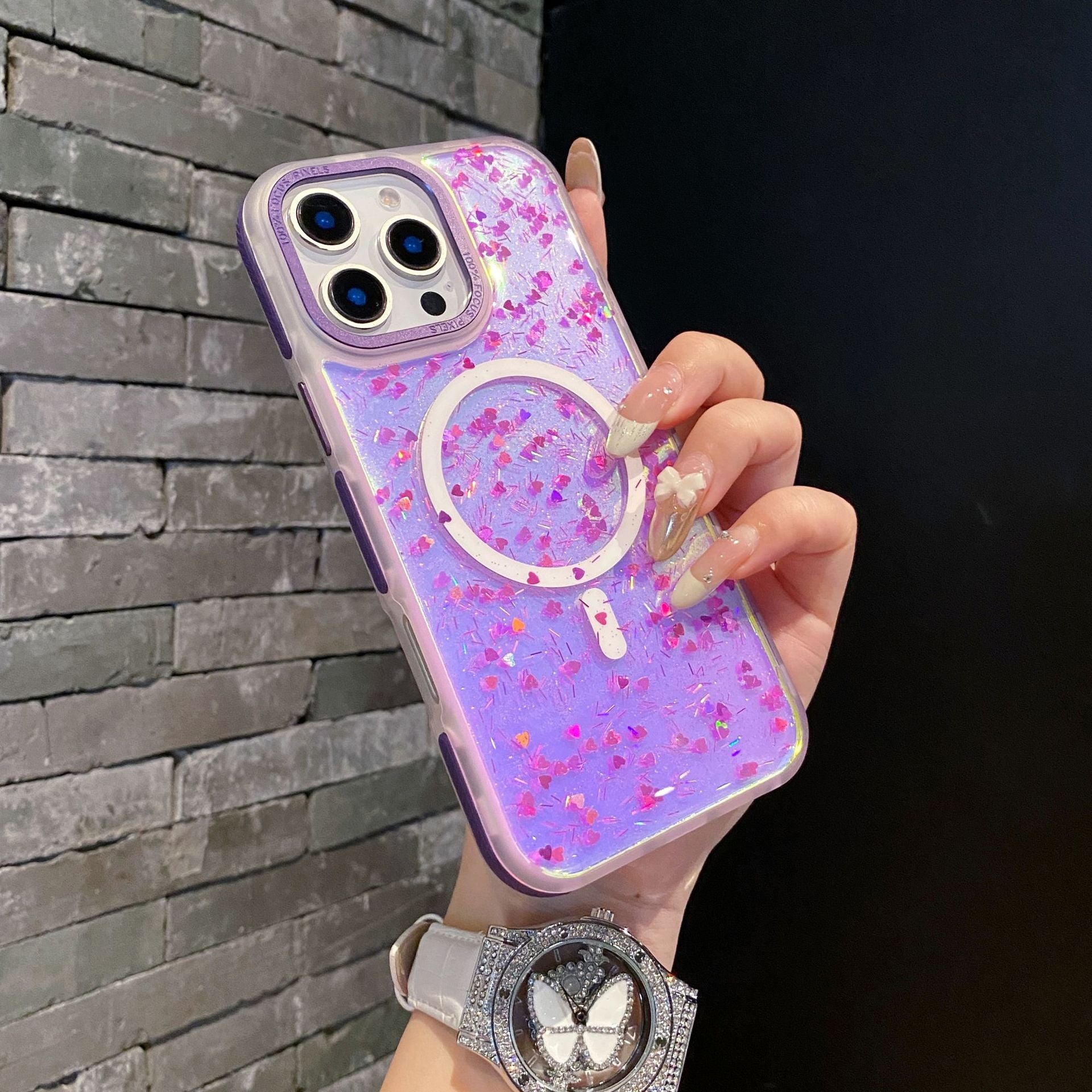 Laser Heart | MagSafe Phone Case Grip Set