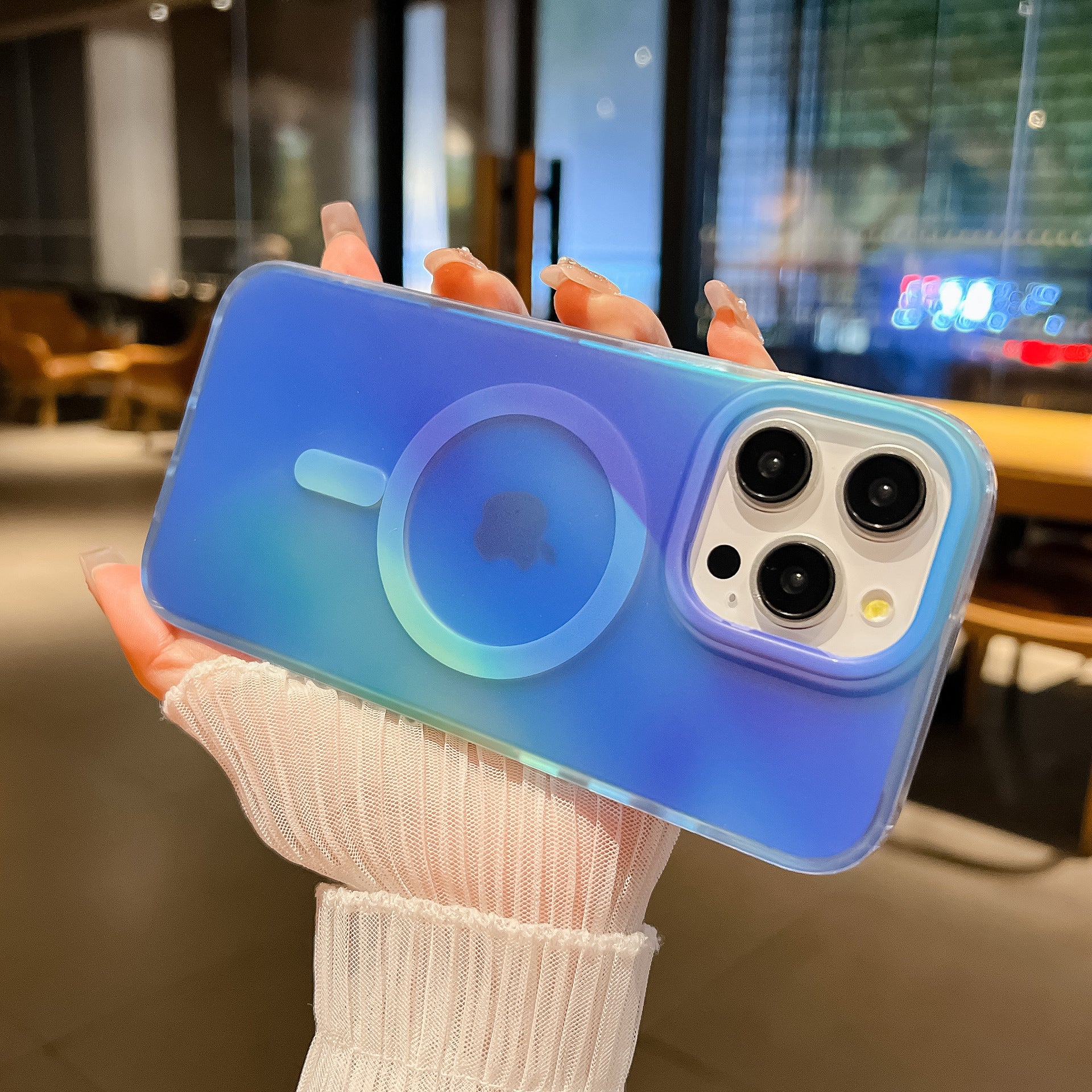 Omni Glow | Blue MagSafe Phone Case Grip Set