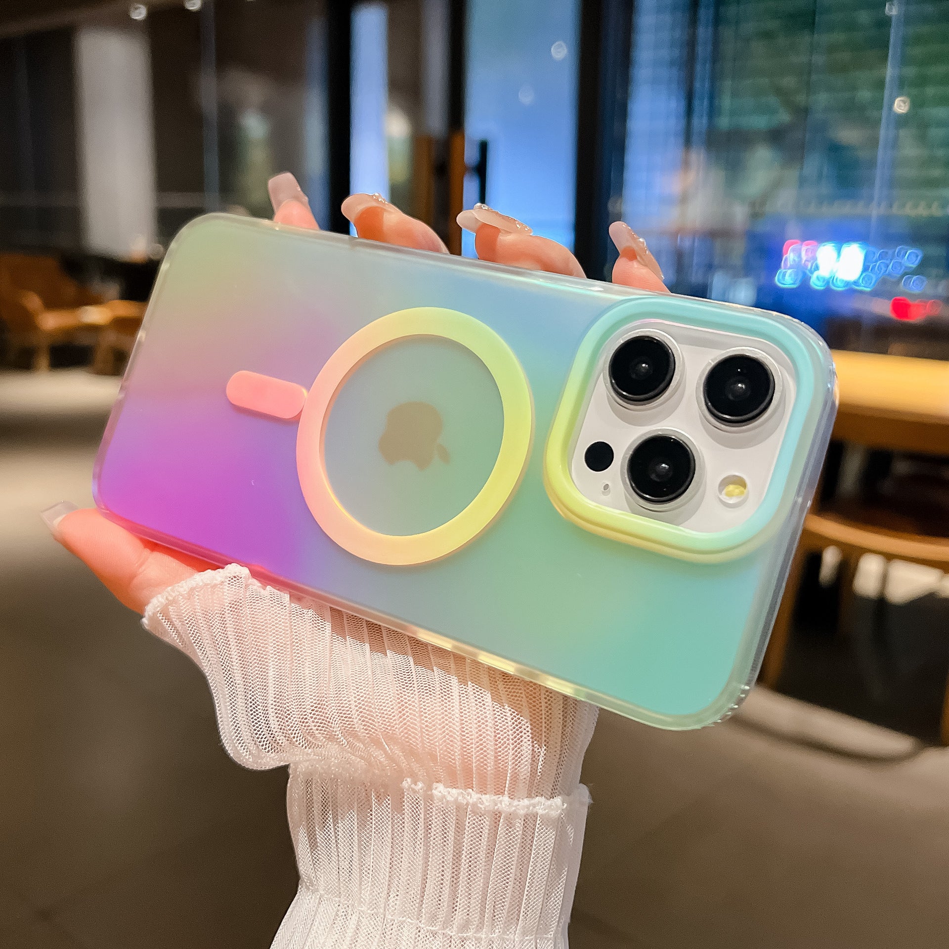 Omni Glow | Blue MagSafe Phone Case Grip Set