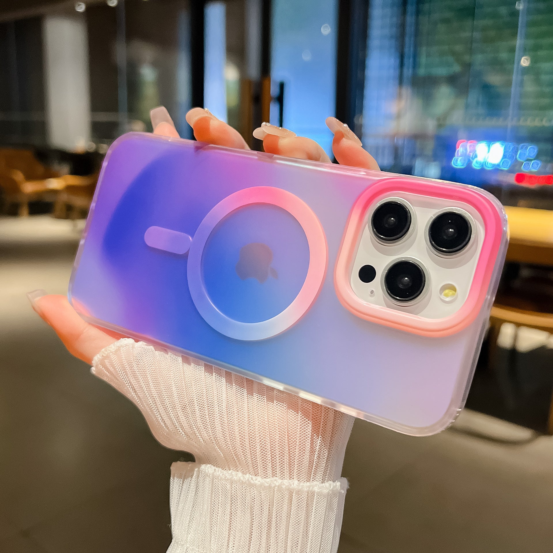Omni Glow | Blue MagSafe Phone Case Grip Set