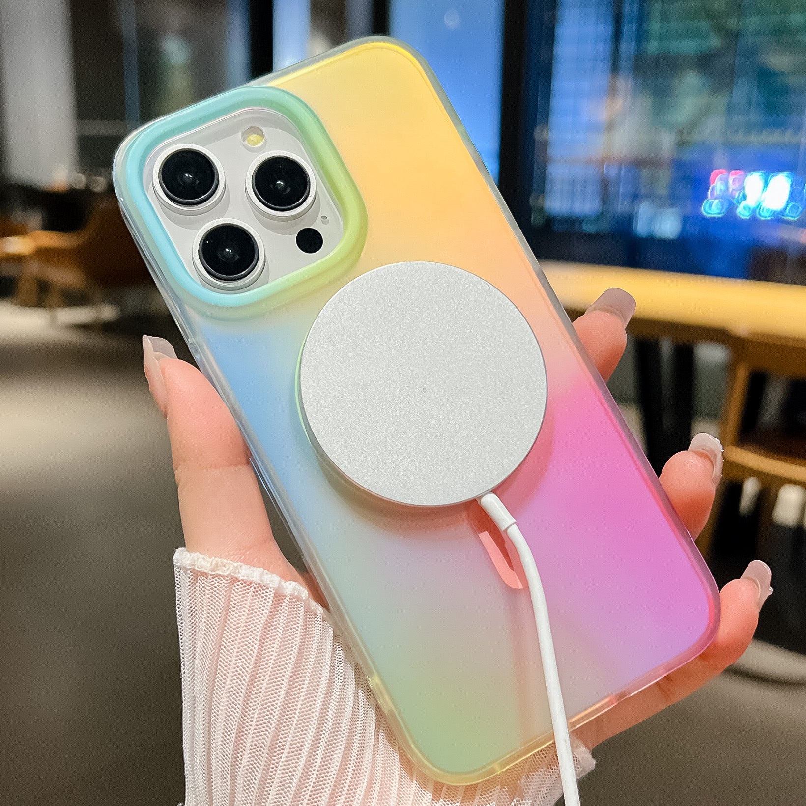 Omni Glow | Blue MagSafe Phone Case Grip Set