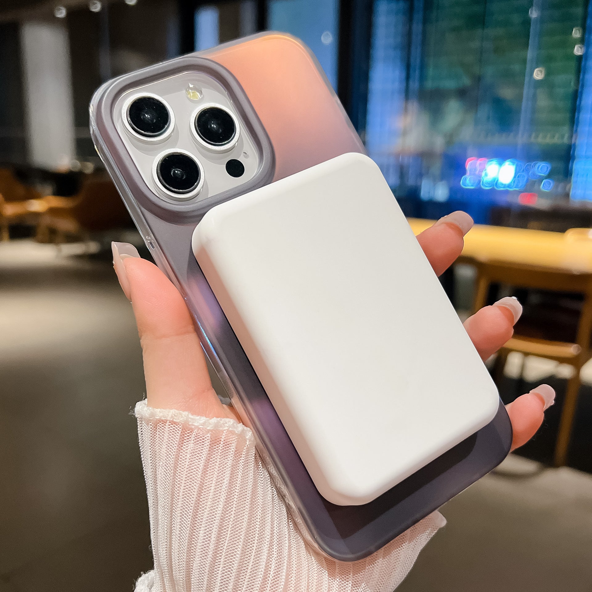 Omni Glow | Black MagSafe Phone Case Grip Set
