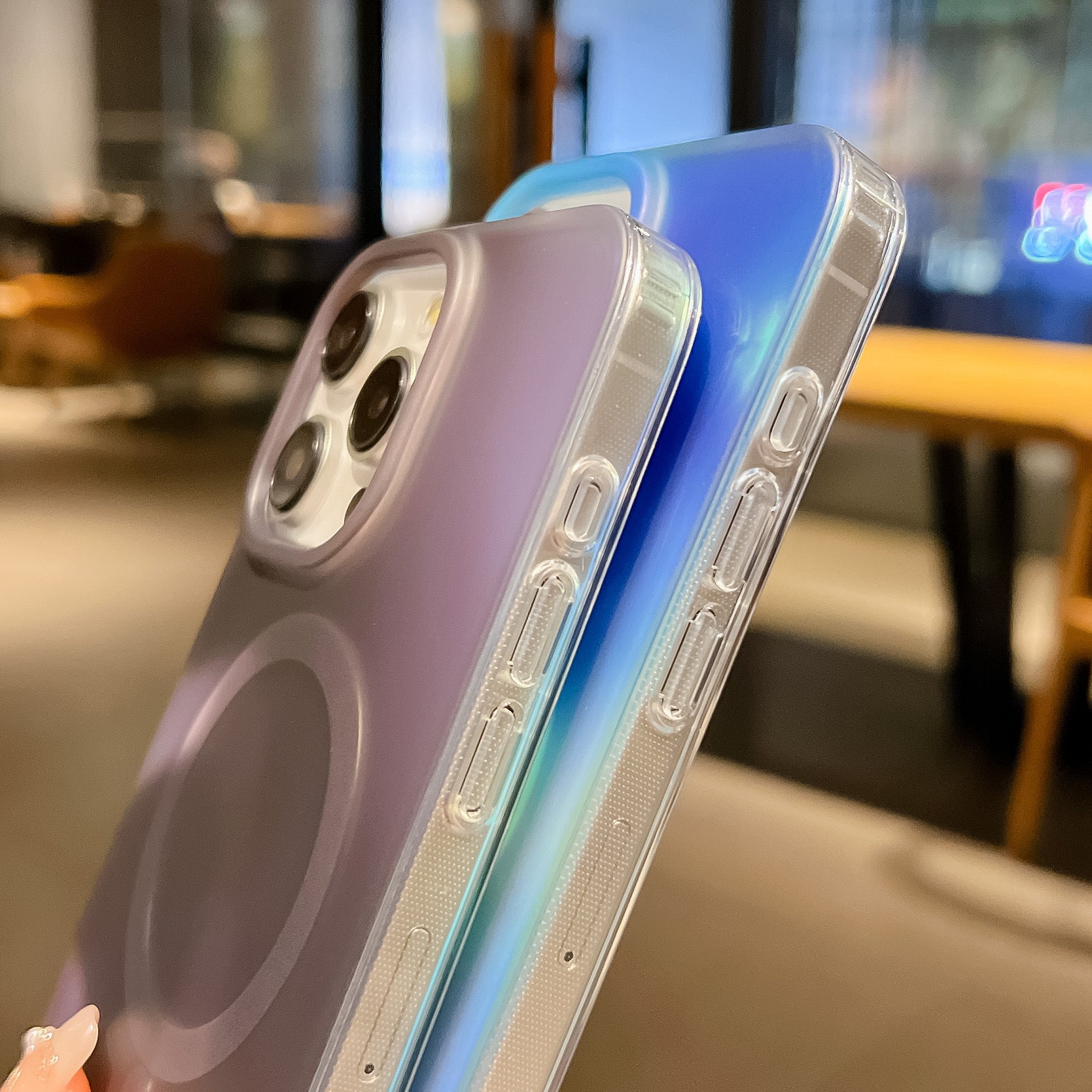 Omni Glow | Black MagSafe Phone Case Grip Set