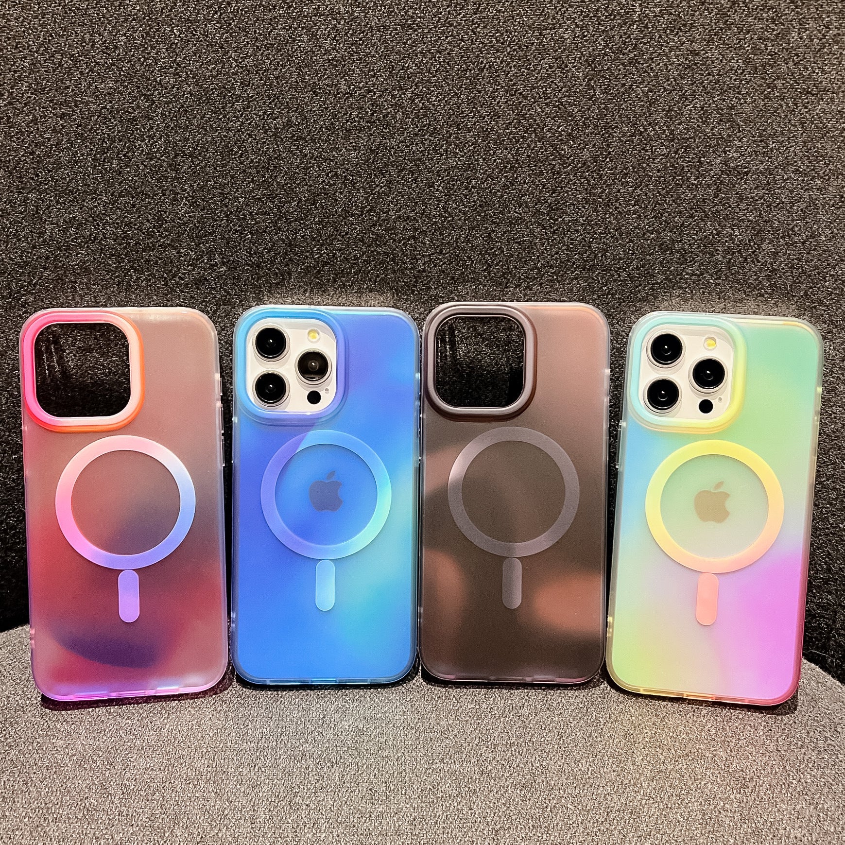 Omni Glow | Black MagSafe Phone Case Grip Set