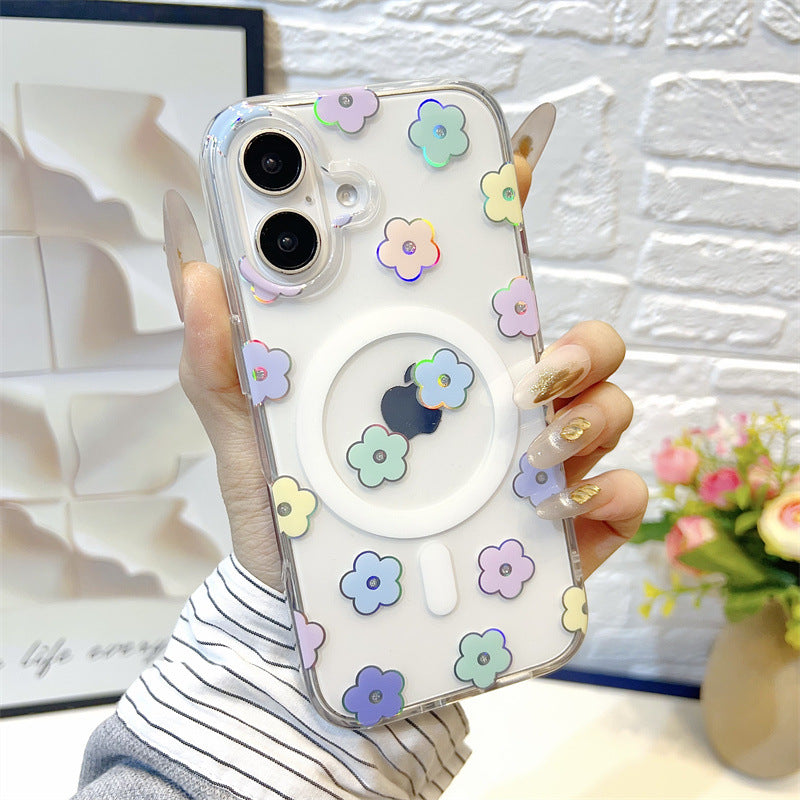 Laser Bloom | Flower MagSafe Phone Case Grip Set