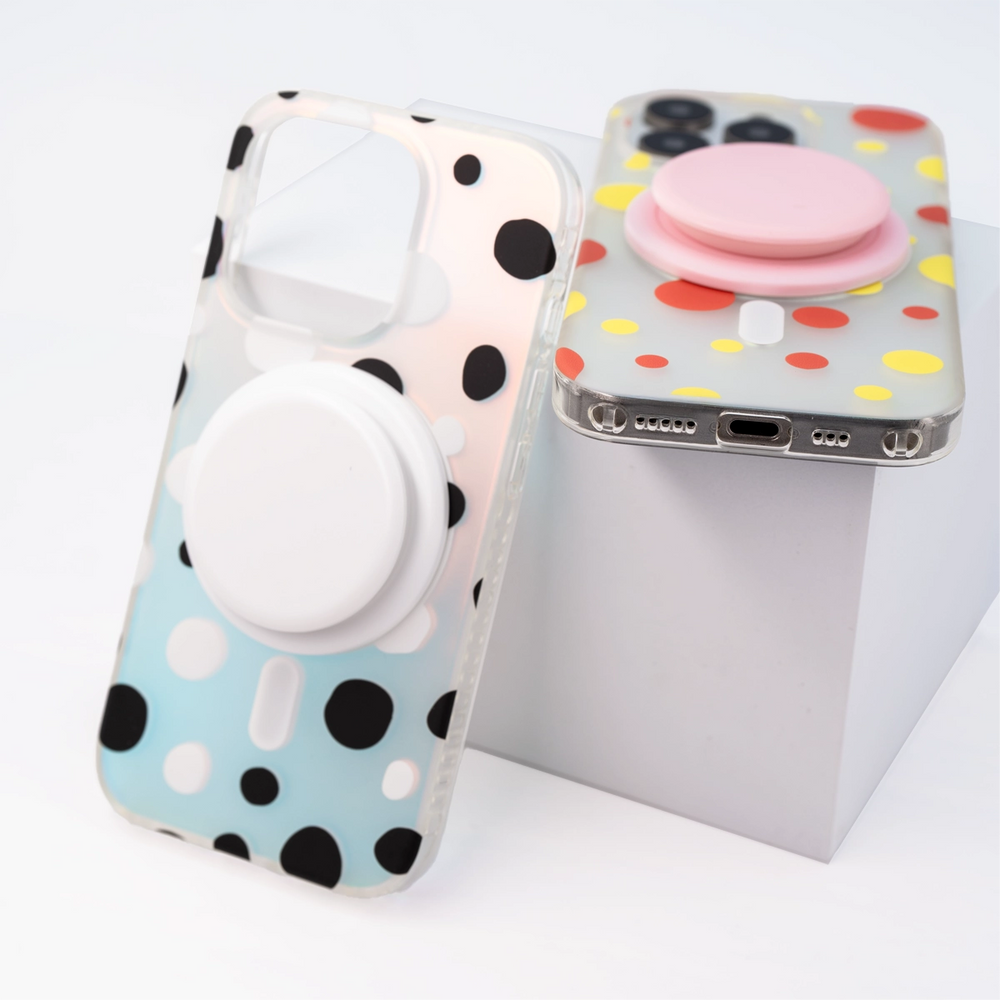 Opalescent Polka Dot | MagSafe Phone Case With Grip
