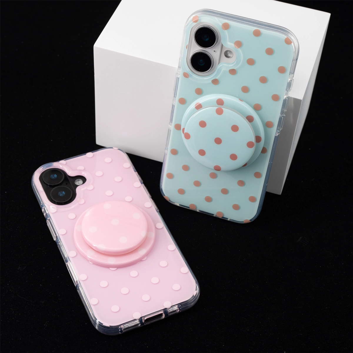 SugarRush Polka Dot | Green MagSafe Phone Case Grip Set