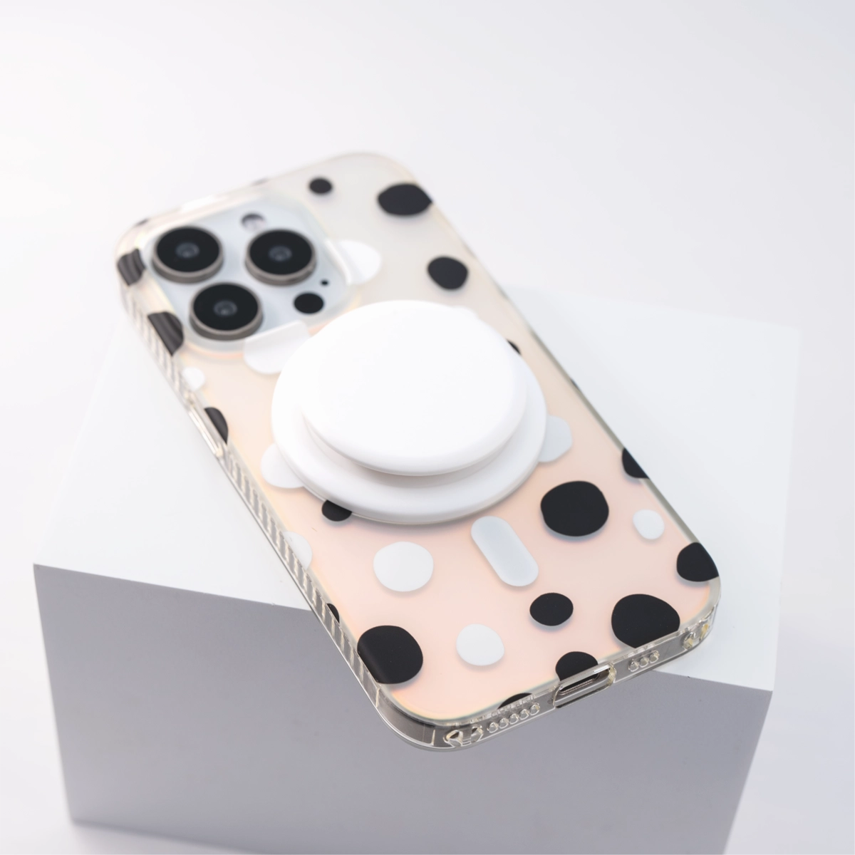 Opalescent Polka Dot | Rainbow MagSafe Phone Case With Grip