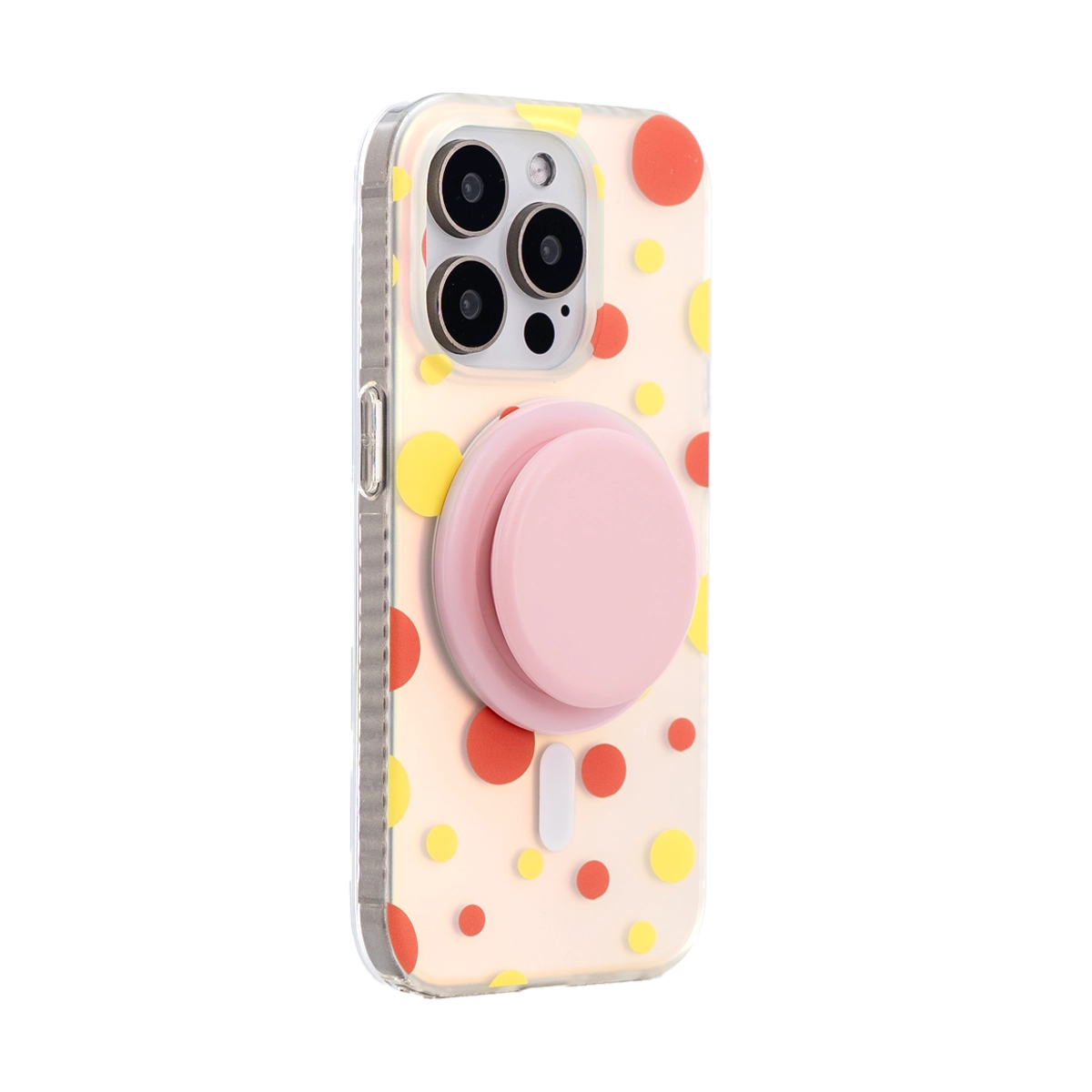 Opalescent Polka Dot | Rainbow MagSafe Phone Case With Grip