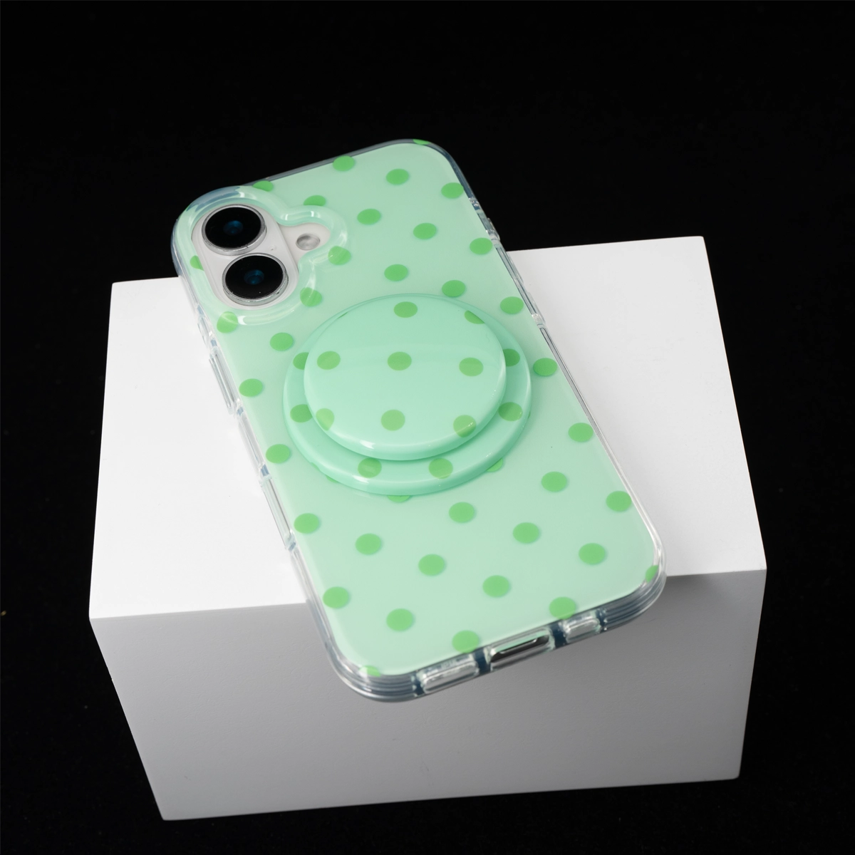SugarRush Polka Dot | Green MagSafe Phone Case Grip Set