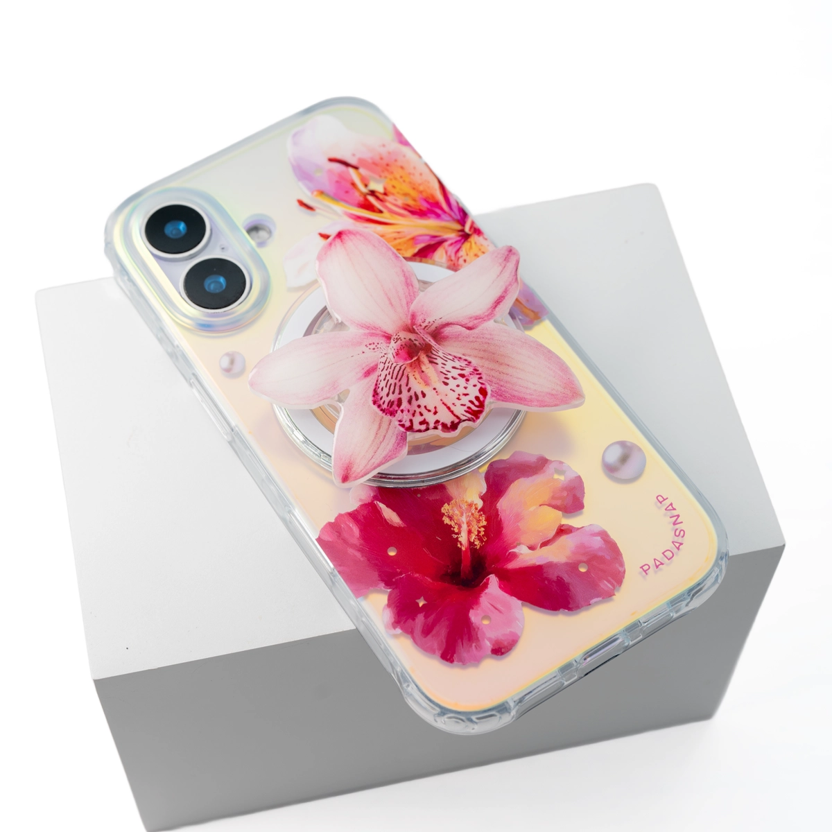 GlamFlora | Pink MagSafe Phone Case Grip Set