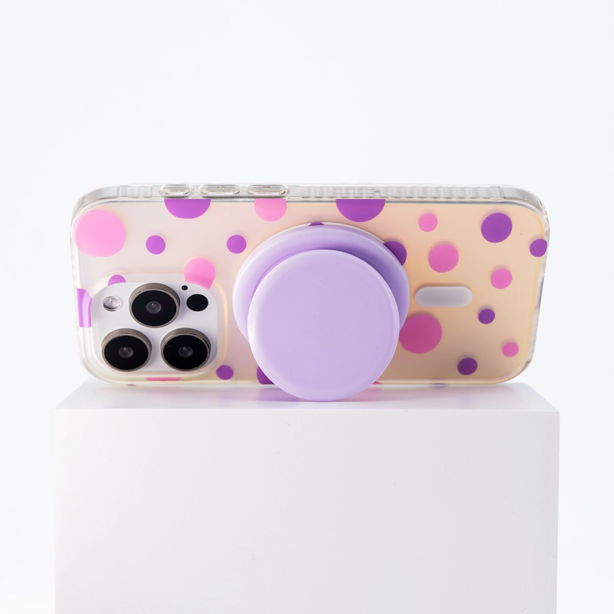 Opalescent Polka Dot | Rainbow MagSafe Phone Case With Grip