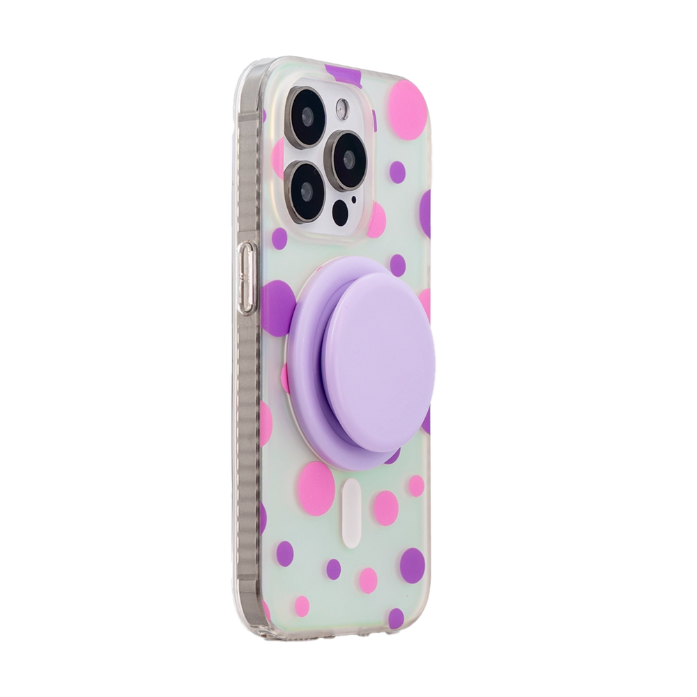 Opalescent Polka Dot | MagSafe Phone Case With Grip