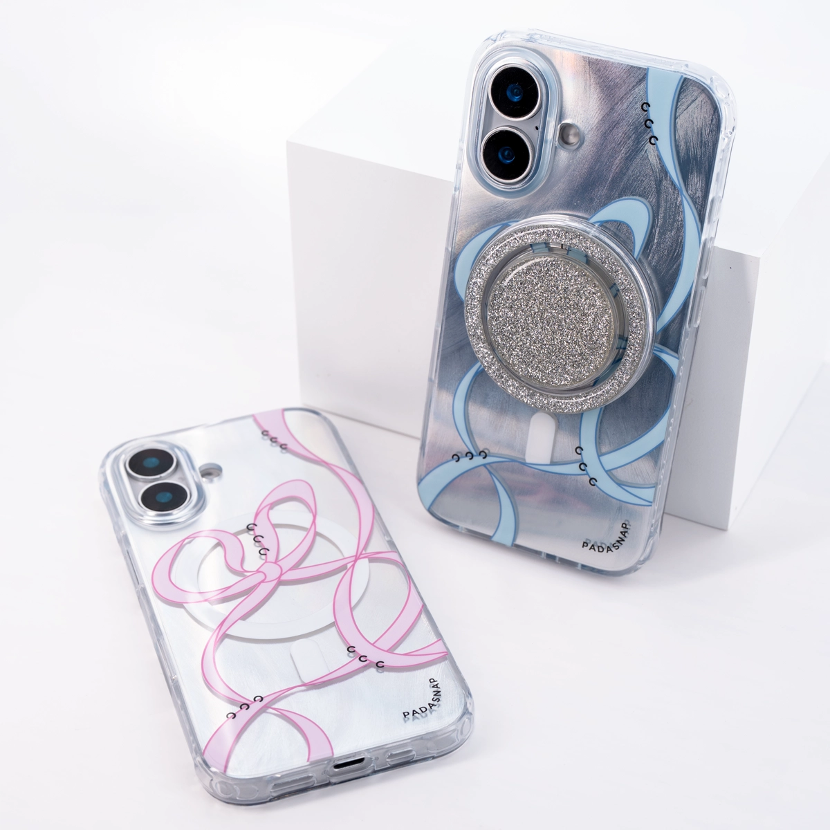 Starry Ribbons | Blue Quicksand MagSafe Phone Case Grip Set