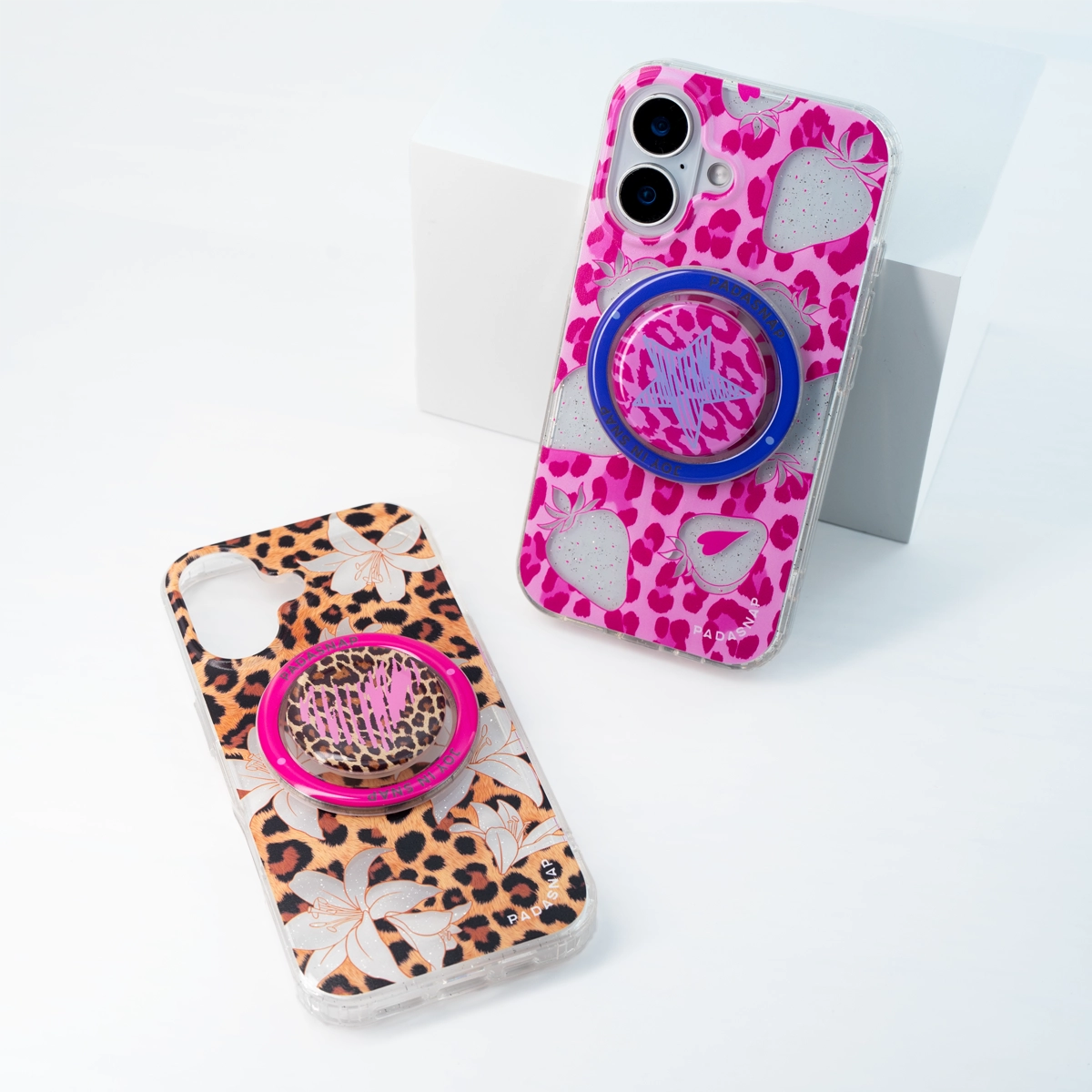 Sassy Jungle | Brown MagSafe Phone Case Grip Set