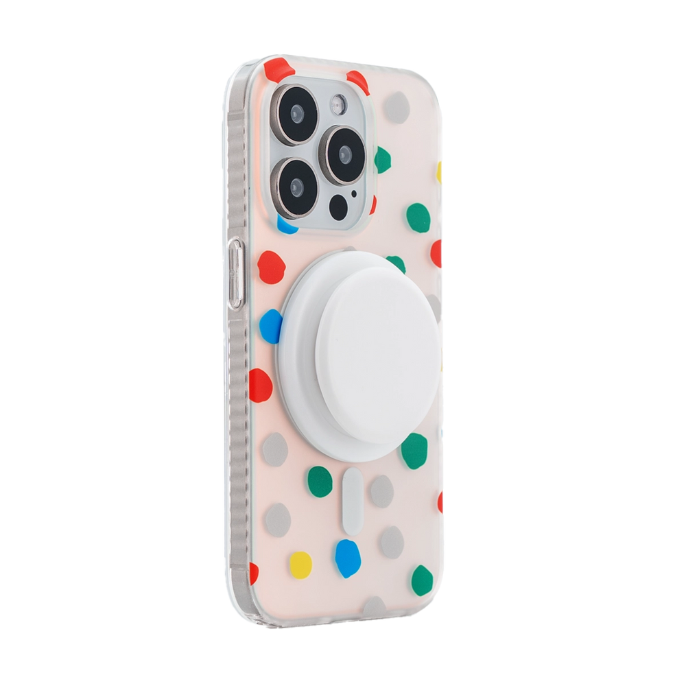 Opalescent Polka Dot | MagSafe Phone Case With Grip