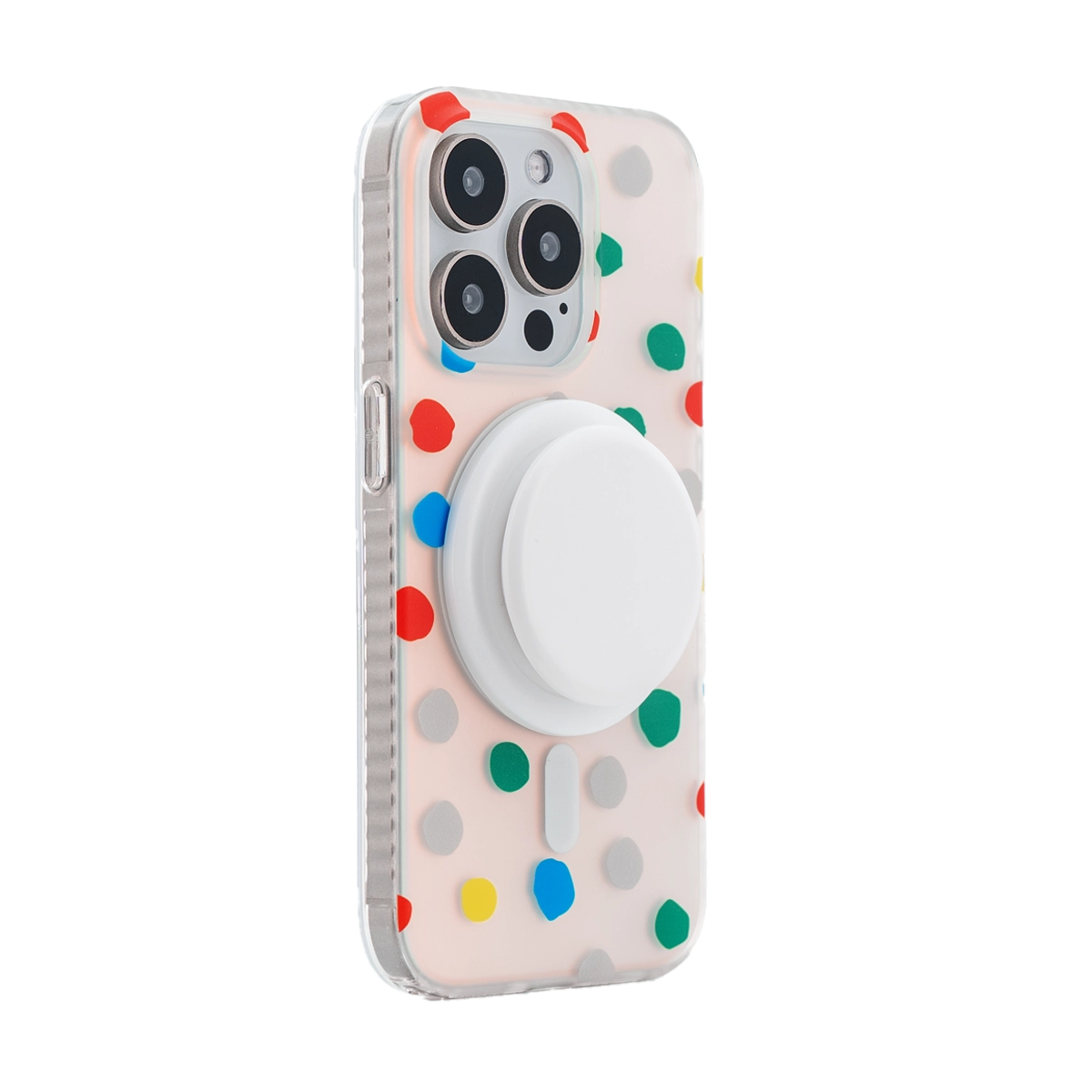 Opalescent Polka Dot | Rainbow MagSafe Phone Case With Grip