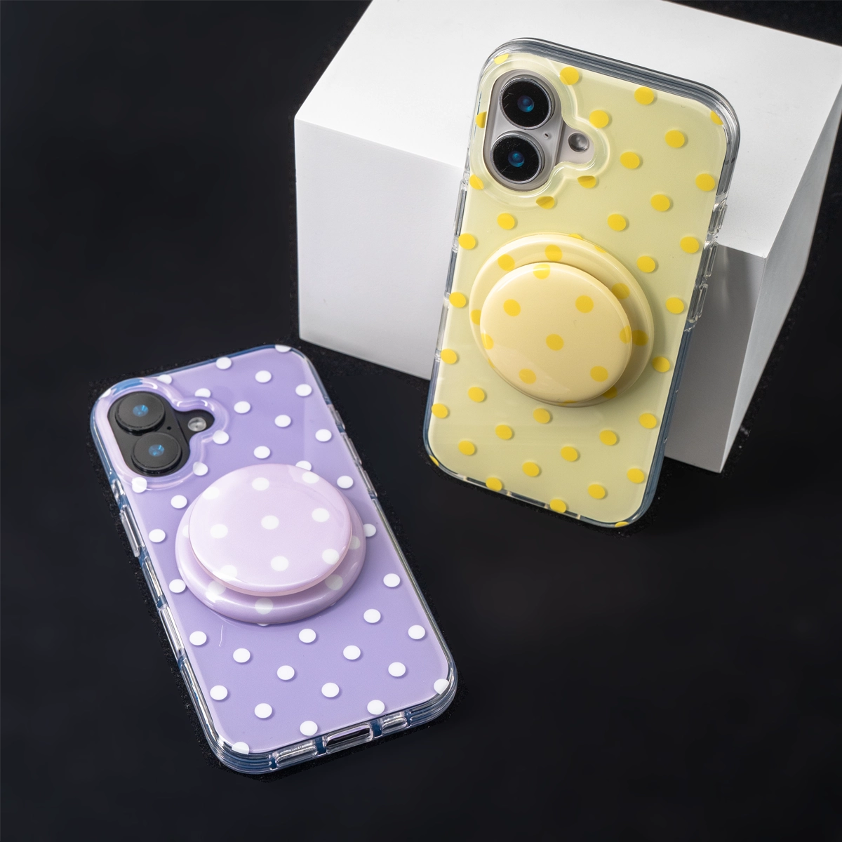 SugarRush Polka Dot | Green MagSafe Phone Case Grip Set