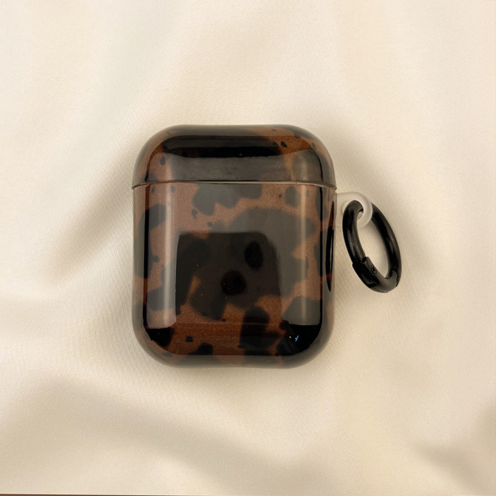Resin Amber Heart Airpods Case