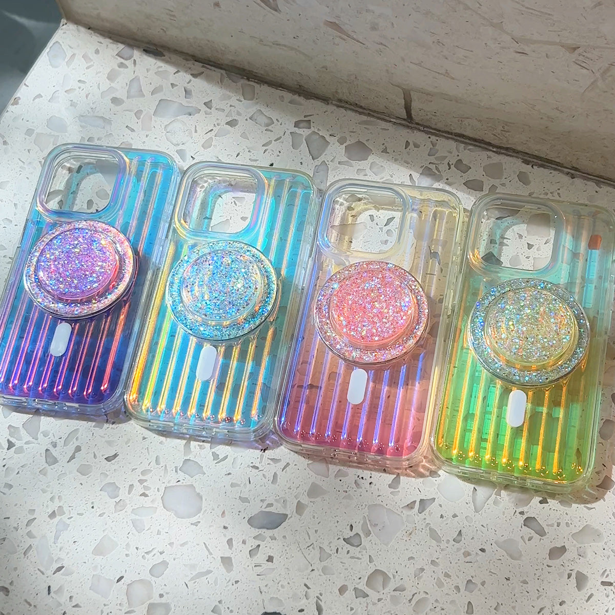 Aurora Valise | Gold MagSafe Phone Case Grip Set