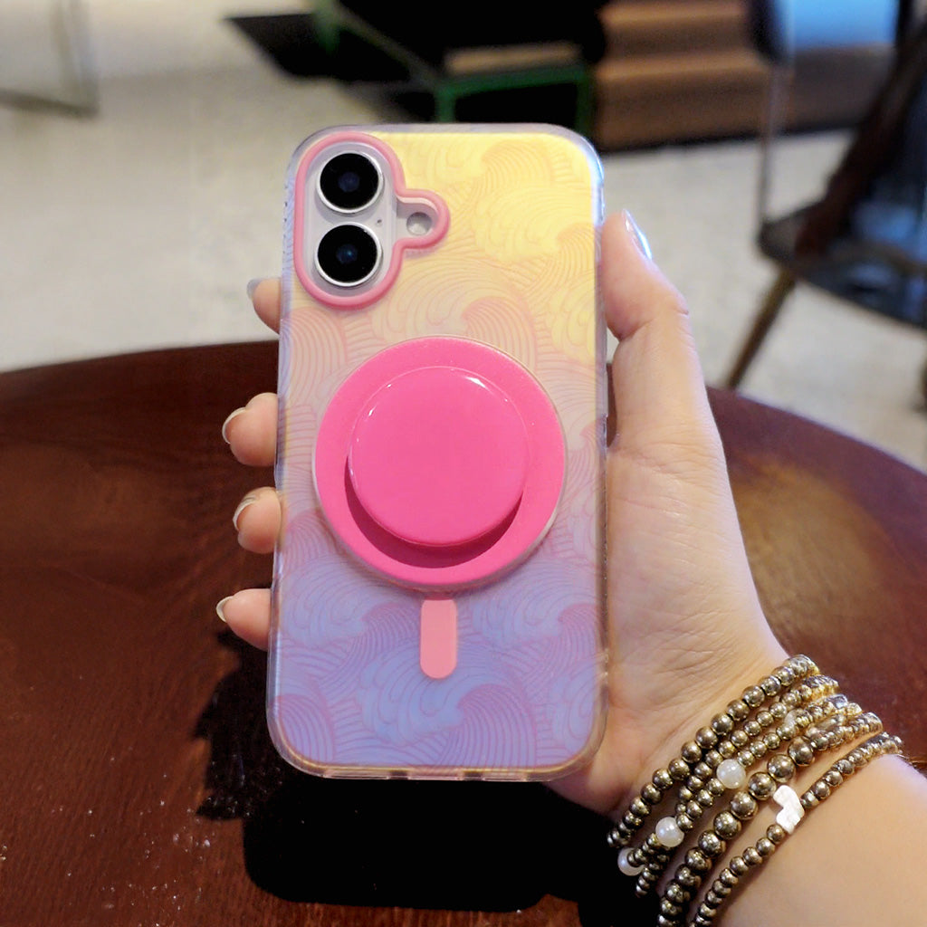 Sea Vibe | Pink MagSafe Phone Case Grip Set