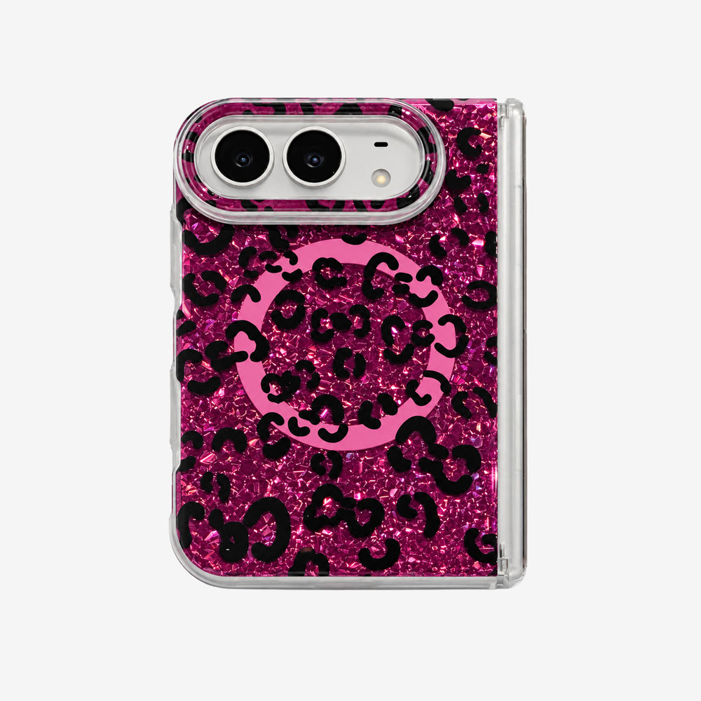 Glitter Leopard MagSafe Phone Case-Purple