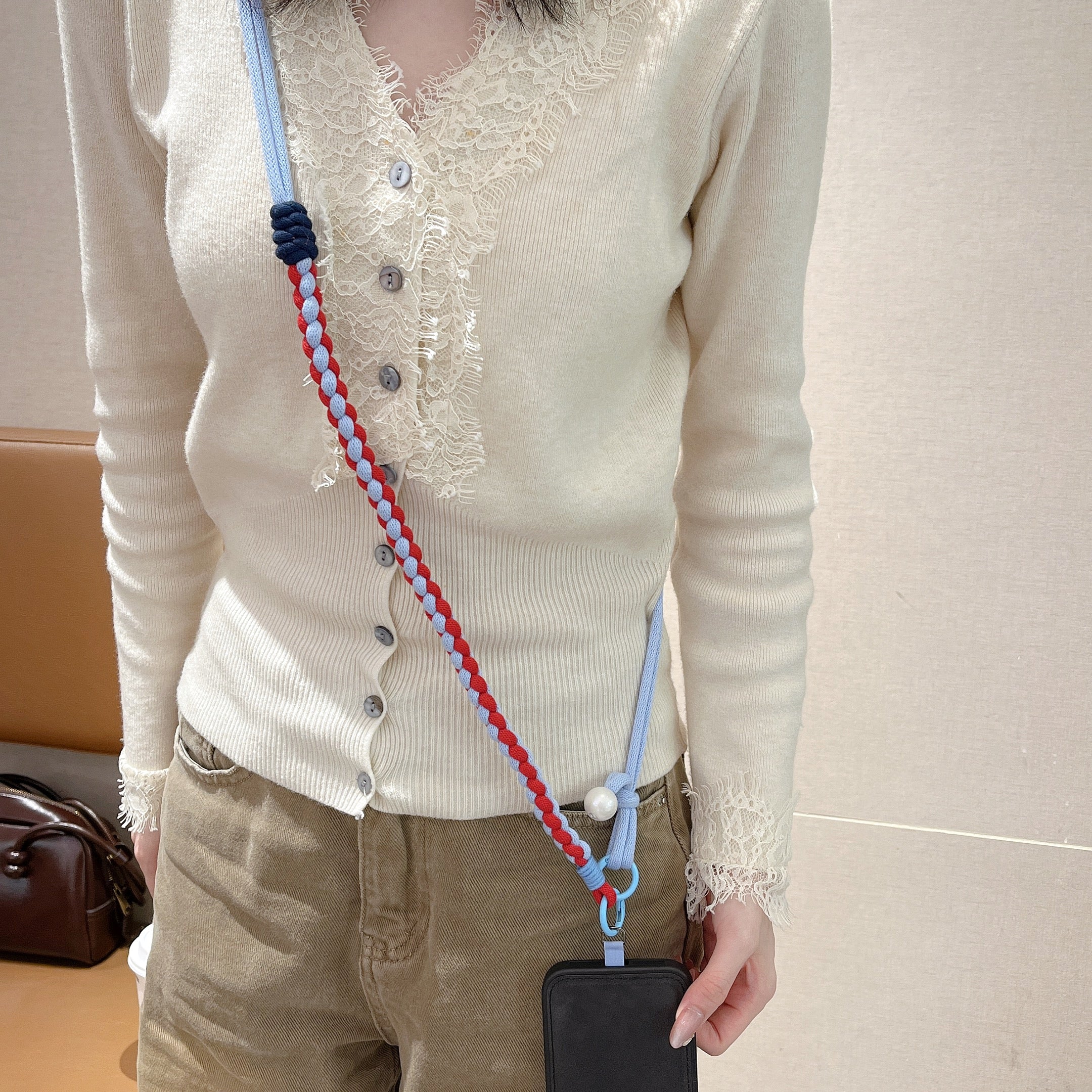 PEARL WEAVE | Crossbody Phone Charm