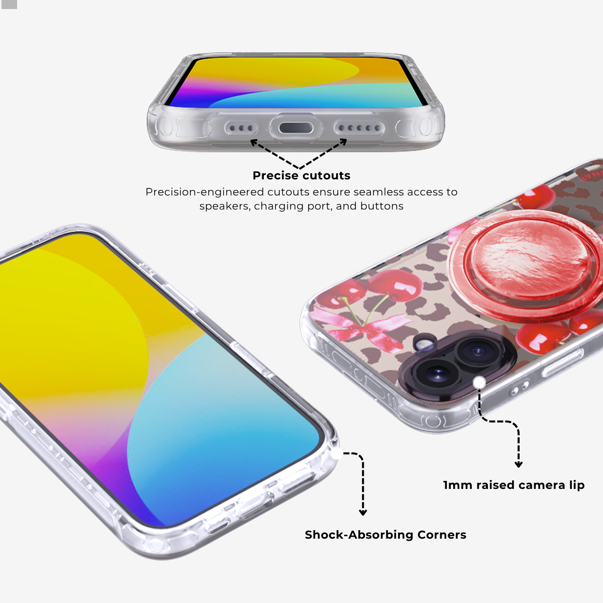 Cherry Luxe | MagSafe Phone Case Grip Set