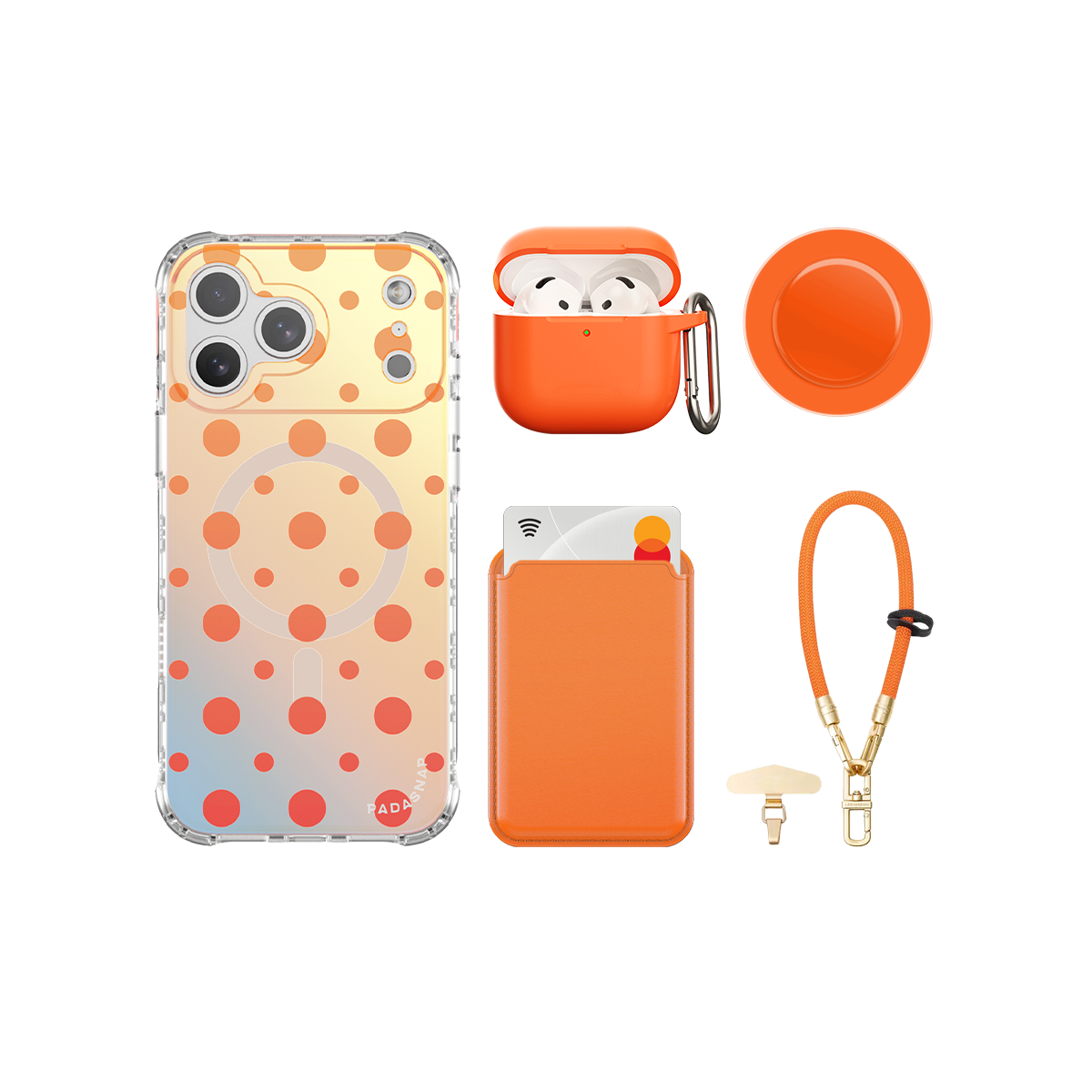 Cider Polka Orange iPhone Bundle Set