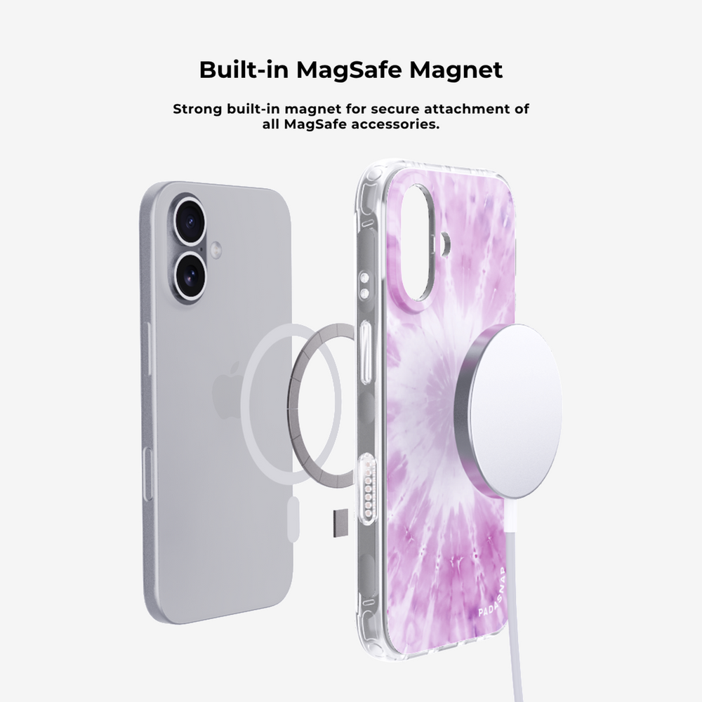 Tie-Dye Spark | Purple MagSafe Phone Case Grip Set