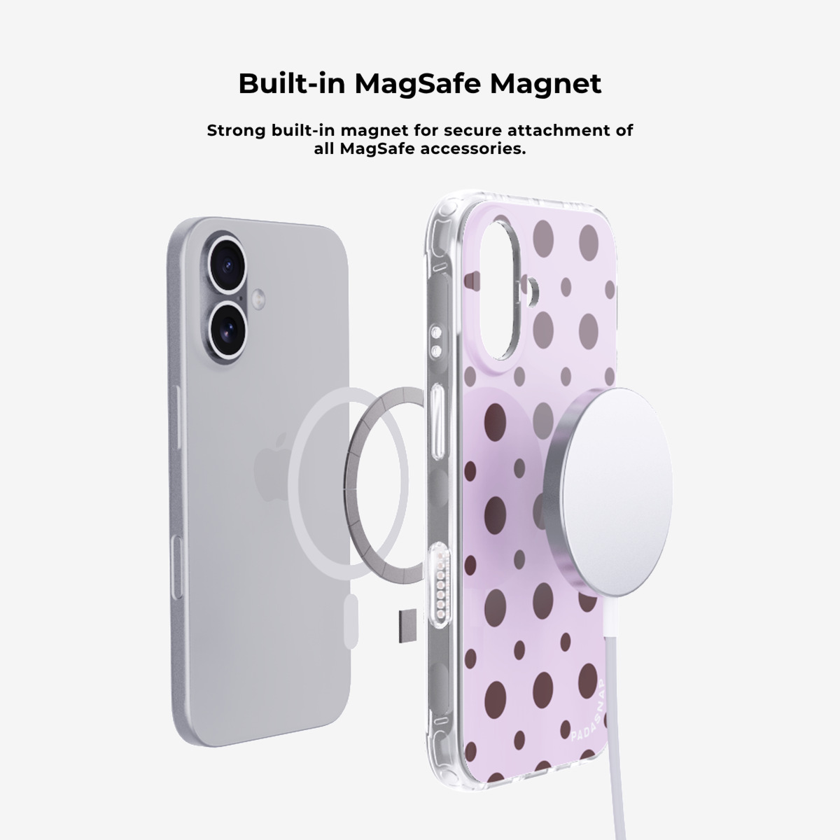 Cider Polka|Purple MagSafe Phone Case Grip Set