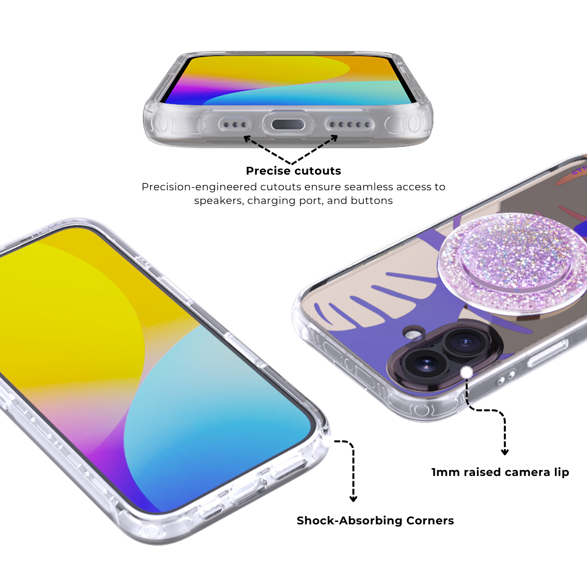 GreenScape | Purple MagSafe Phone Case Grip Set